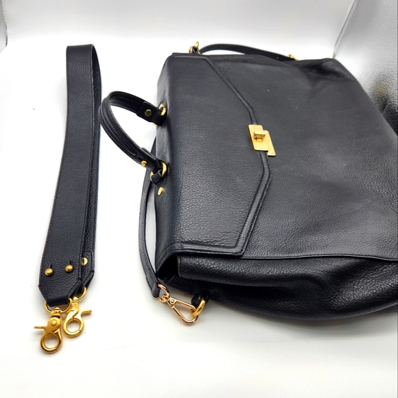 Brahmin Pebbled Leather Briefcase/Laptop Bag Black - Picture 5 of 12